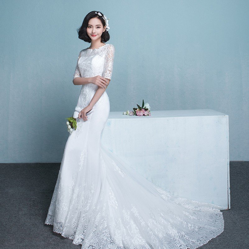 ウエディングドレス aライン 白 オフホワイト レース 花嫁 結婚式 二次会ドレス パーティードレス ブライダル ロングドレス イブニングドレス 前撮り 後撮り 披露宴 旅行 海外 前撮り 海外挙式 エレガント 細身 小さいサイズ セクシー オーダーメイド可能
