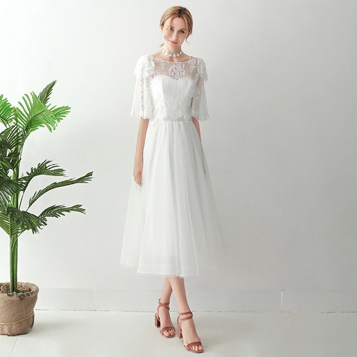 【P5倍★BLACK FRIDAY限定】ウエディングドレス ウェディングドレス ミニ丈ドレス 二次会ドレス ウェディグドレス 花嫁 パーティドレス 結婚式 白ド...