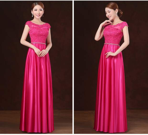 カラードレス ロングドレス ローズピンク ファスナー 演奏会 発表会 結婚式 コンサート コンクール 舞台 大人 ウェディングドレス ステージドレス 大きいサイズ ウエディングドレス 二次会 披露宴 花嫁 ブライダル ノースリーブ スレンダードレス パーティードレス