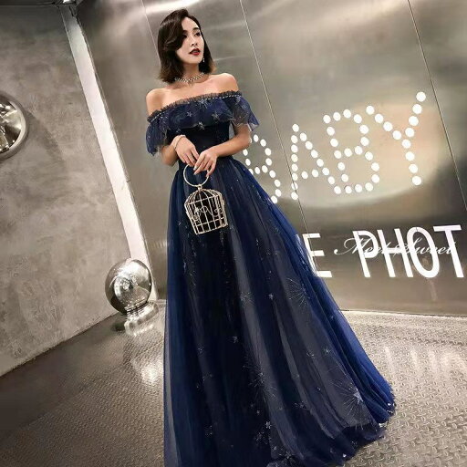 カラードレス ロングドレス ネイビー オフショルダー 星柄 パーティードレス ウェディングドレス ウエディングドレス 結婚式 二次会 披露宴 花嫁 演奏会 発表会 フォーマルドレス カクテルドレス 前撮り ブライダル イブニングドレス ステージドレス 大きいサイズ カラードレス ロングドレス ネイビー オフショルダー 星柄 パーティードレス ウェディングドレス ウエディングドレス 結婚式 二次会 披露宴 花嫁 演奏会 発表会 フォーマルドレス カクテルドレス 前撮り ブライダル イブニングドレス ステージドレス 大きいサイズ