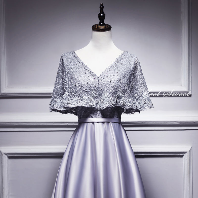 ウェディングドレス ウエディングドレス Aラインドレス グレー ネイビー レッド ピンク ロングドレス カラードレス イブニングドレス 結婚式 披露宴 花嫁 演奏会 ブライダル 二次会ドレス ベルスリーブ 上品 発表会 パーティードレス コンサート カクテルドレス