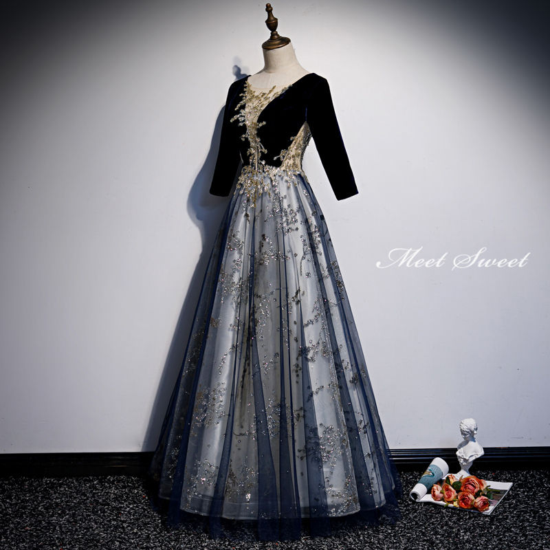 ウェディングドレス ウエディングドレス パーティードレス カラードレス フォーマルドレス ネイビー イブニングドレス 披露宴 ロングドレス コンサート 演奏会 花嫁 二次会ドレス aラインドレス 発表会 上品 結婚式 カクテルドレス 前撮り 後撮り ブライダル ステージ