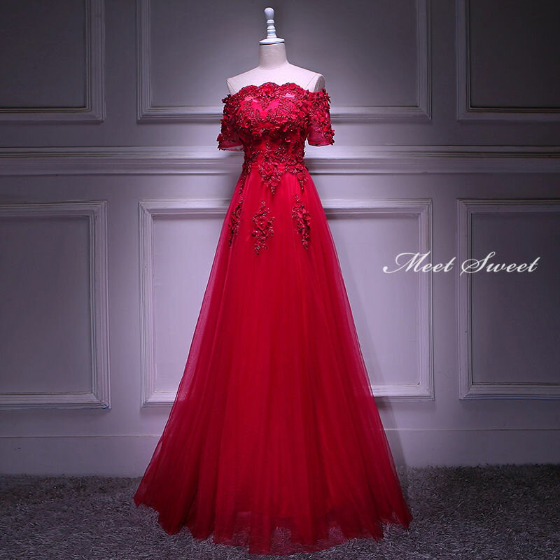 ウェディングドレス カラードレス 安い オフショルダー 演奏会 結婚式 イブニングドレス 二次会ドレス 発表会 ウエディングドレス 披露宴 フォーマルドレス 花嫁 aラインドレス 赤 パーティードレス コンサート カクテルドレス 前撮り 後撮り ブライダル wedding dress