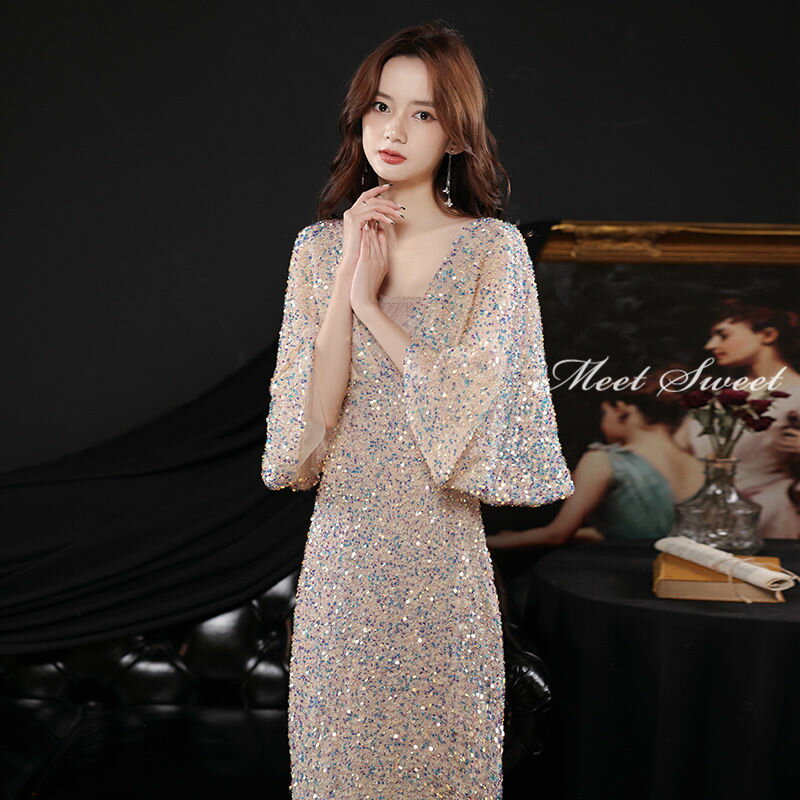 ウェディングドレス ウエディングドレス カラードレス ミディアム丈 膝丈 演奏会 二次会ドレス カクテルドレス イブニングドレス パーティードレス 発表会ドレス ステージ衣装 大きいサイズ 袖付き エレガント 結婚式 披露宴 コンサート 花嫁 前撮り 後撮り ブライダル