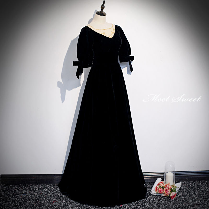 ウェディングドレス ウエディングドレス カラードレス 演奏会 結婚式 フォーマル 二次会ドレス ロングドレス Aラインドレス 発表会ドレス カクテルドレス 披露宴 イブニングドレス ピアノ演奏会 ブラック ベルベット パーティードレス コンサート 花嫁 前撮り 後撮り
