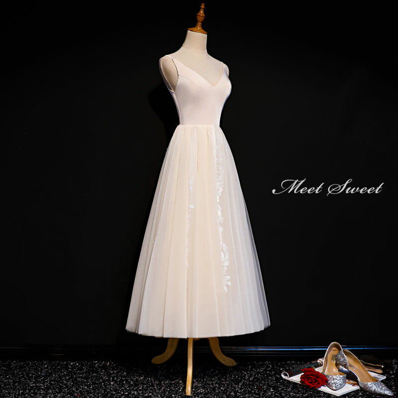 ウェディングドレス カラードレス 二次会ドレス 安い ウエディングドレス 肌色 シャンパン 結婚式 披露宴 フォーマル 演奏会 カクテルドレス 発表会ドレス Aラインドレス ブライズメイドドレス パーティードレス イブニングドレス コンサート 花嫁 前撮り 後撮り