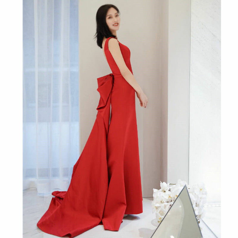ウェディングドレス ウエディングドレス パーティードレス イブニングドレス 赤 バックレス 背中開き 二次会ドレス 発表会ドレス ロングドレス 演奏会 カラードレス Aラインドレス リボン コンサート 大きいサイズ 結婚式 披露宴 花嫁 カクテルドレス 前撮り 後撮り