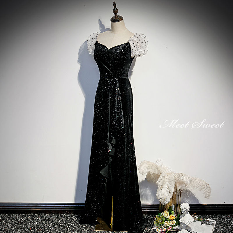ウェディングドレス ウエディングドレス カラードレス スリット パーティードレス 演奏会 袖あり 結婚式 イブニングドレス 二次会ドレス 発表会ドレス フォーマル 披露宴 カクテルドレス 編み上げ コンサート 花嫁 前撮り 後撮り ウェディングカラードレス ブライダル