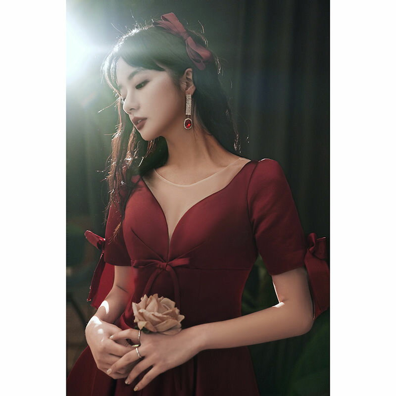 ウェディングドレス カラードレス 演奏会用ロングドレス ウエディングドレス ワインレッド ピアノ 声楽 イブニングドレス 演奏会 発表会ドレス コンサート ステージ衣装 ハートカット 結婚式 二次会 パーティードレス 披露宴 花嫁 カクテルドレス 前撮り 後撮り