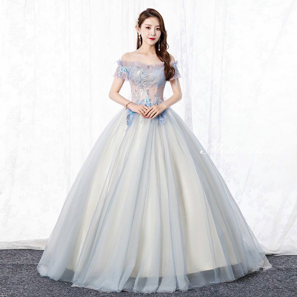 ウェディングドレス ウエディングドレス カラードレス 結婚式 ロングドレス 演奏会 コンサート 二次会ドレス プリンセスラインドレス ステージドレス パーティードレス 発表会ドレス オフショルダー イブニングドレス 披露宴 花嫁 カクテルドレス 前撮り 後撮り
