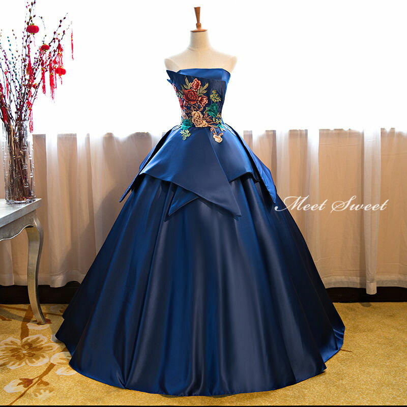 ウェディングドレス ウエディングドレス 演奏会用ドレス カラードレス 声楽 花嫁 プリンセスラインドレス ステージ衣装 演奏会 舞台 コンクール ピアノ発表会 コンサート ノースリーブ 主役 ブルー レッド 結婚式 二次会 パーティードレス イブニングドレス 披露宴