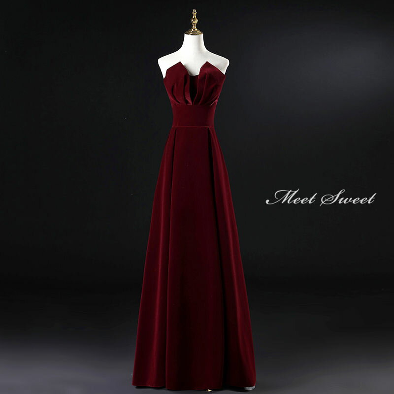 ウエディングドレス カラードレス 演奏会 舞台ドレス ベルベット ロングドレス コンサート ビスチェ パーティードレス ピアノ発表会ドレス ウェディングドレス 衣装 声楽 ステージドレス エレガント ワイン 結婚式 二次会 イブニングドレス 披露宴 花嫁 カクテルドレス