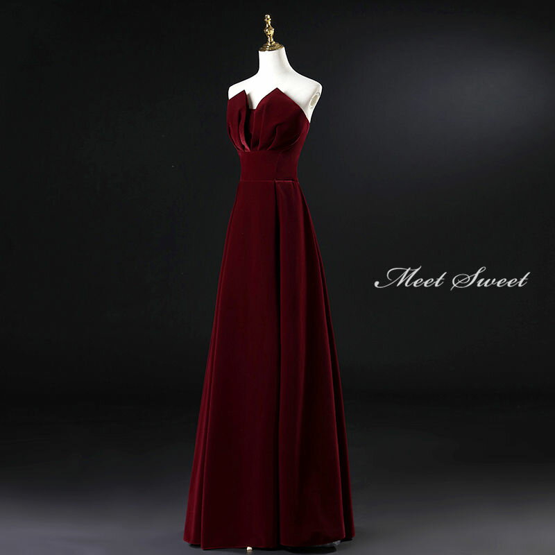 ウエディングドレス カラードレス 演奏会 舞台ドレス ベルベット ロングドレス コンサート ビスチェ パーティードレス ピアノ発表会ドレス ウェディングドレス 衣装 声楽 ステージドレス エレガント ワイン 結婚式 二次会 イブニングドレス 披露宴 花嫁 カクテルドレス