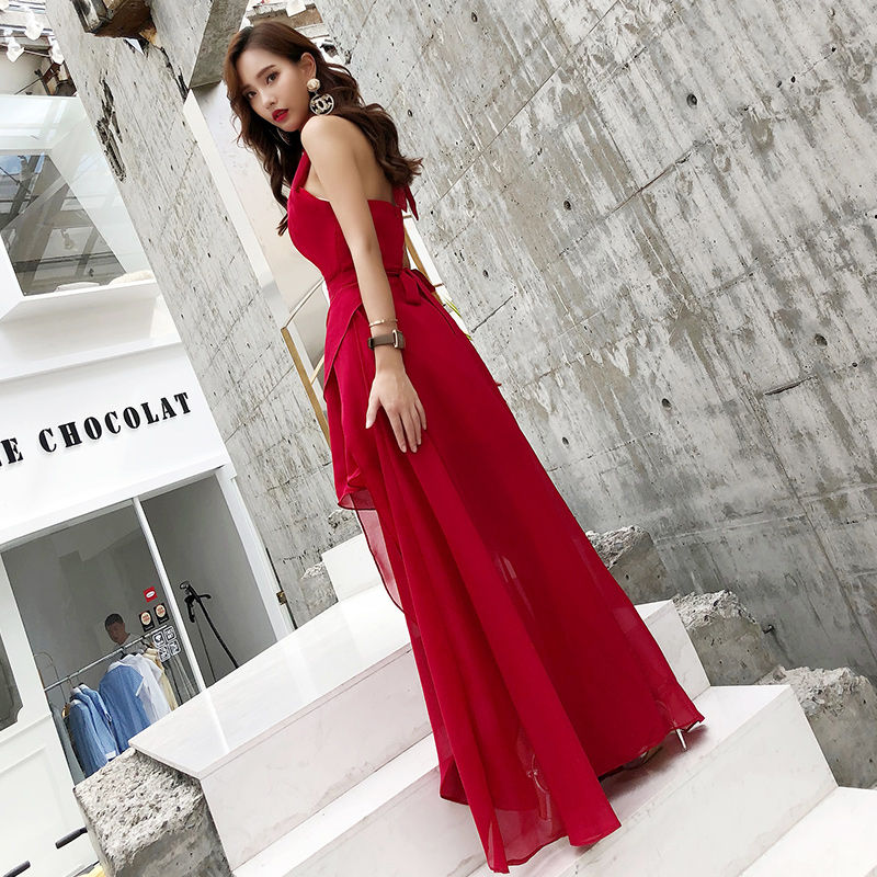 ウェディングドレス ウエディングドレス カラードレス ロングドレス 赤 黒 グリーン マレットドレス 演奏会 発表会 パーティドレス 二次会 ホルターネック イブニングドレス フィッシュテールワンピース 結婚式 パーティードレス 披露宴 コンサート 花嫁 カクテルドレス