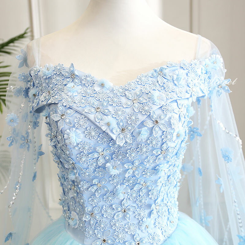 ウエディングドレス カラードレス 花嫁 二次会ドレス 演奏会 プリンセスラインドレス ウェディングドレス 結婚式 ライトブルー イブニングドレス ロングドレス 声楽 発表会ドレス 大きいサイス パーティードレス 披露宴 コンサート カクテルドレス 前撮り 後撮り