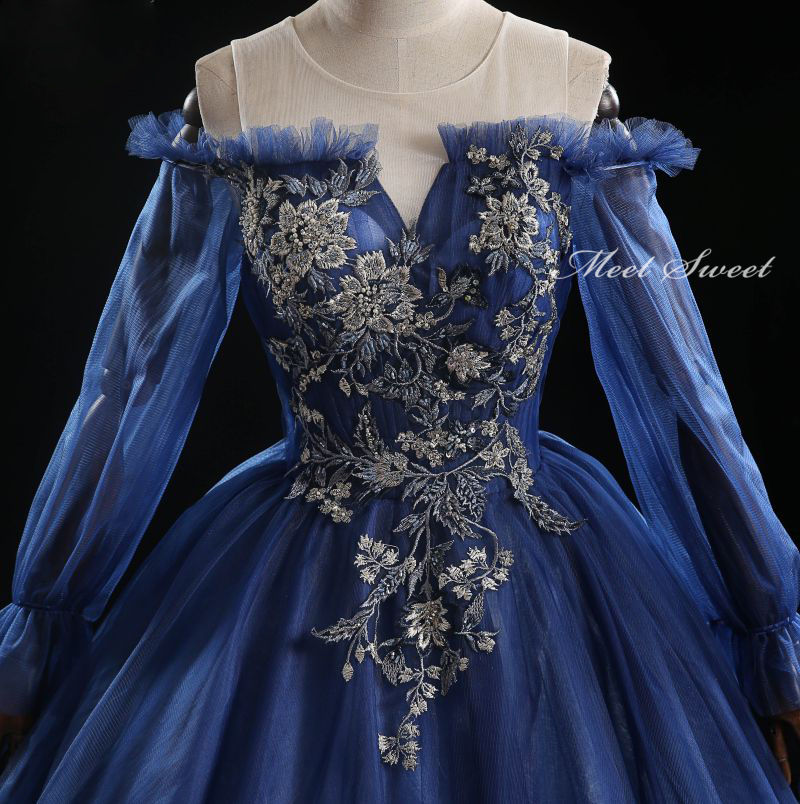 ウェディングドレス ウエディングドレス カラードレス 高品質 ステージドレス 舞台衣装 ロングドレス パーティードレス イブニングドレス 豪華 ネイビー 上品 20代 30代 40代 50代 60代 大きいサイズ 演奏会 発表会 結婚式 二次会 披露宴 コンサート