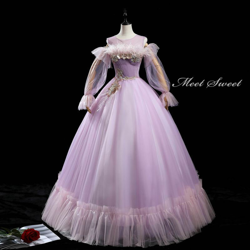 ウェディングドレス カラードレス 演奏会 発表会 二次会ドレス 花嫁 ウエディングドレス ロングドレス パープル 結婚式 ステージドレス パーティードレス 音楽会 コンサート コンクール イブニングドレス 披露宴 カクテルドレス 前撮り 後撮り ブライダル フォーマル(4)