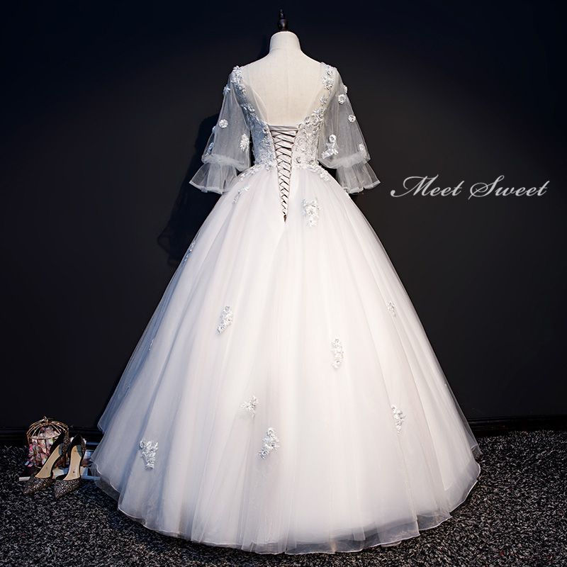 カラードレス ロングドレス 袖あり 演奏会用ドレス パーティードレス 白 オフホワイト 披露宴 結婚式 花 花嫁 ホワイト ウエディングドレス ウェディングドレス 発表会ドレス ブライダル 二次会ドレス イブニングドレス コンサート カクテルドレス 前撮り 後撮り