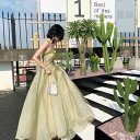 ウェディングドレス ウエディングドレス カラードレス パーティードレス ロングドレス Aラインドレス 花嫁 結婚式 二次会 演奏会 発表会 披露宴 イブニングドレス グリーン ビスチェドレス 成人式 卒業式 前撮り コンサート カクテルドレス 後撮り ブライダル フォーマル