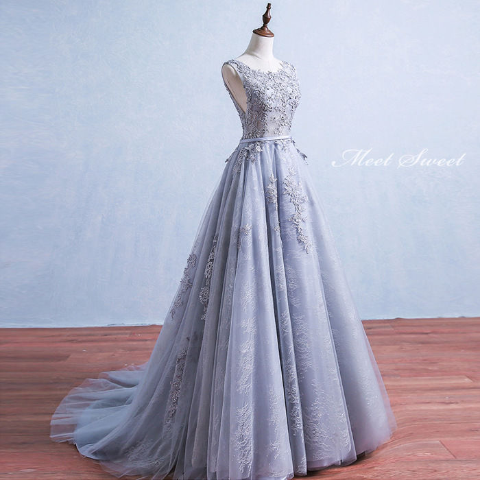 ウェディングドレス ウエディングドレス カラードレス カクテルドレス ロングドレス パーティードレス イブニングドレス 発表会 演奏会 ステージドレス 音楽会 二次会ドレス コンサート コンクール 大人 グレー 結婚式 披露宴 花嫁 前撮り 後撮り ブライダル フォーマル