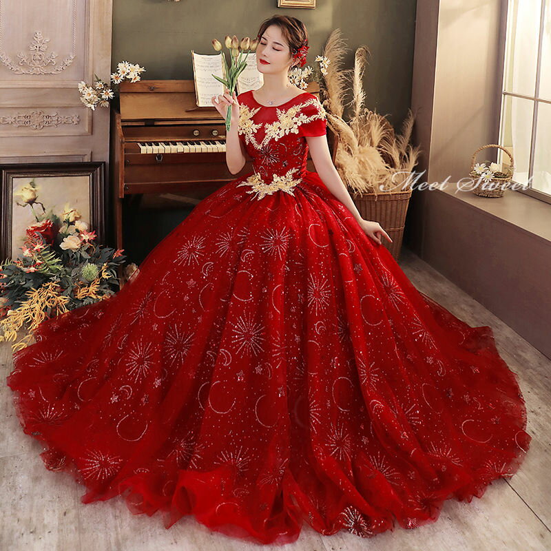 ウェディングドレス ウエディングドレス カラードレス ロングドレス 演奏会ドレス パーティードレス プリンセスラインドレス 音楽会 ステージ 舞台衣装 発表会ドレス コンサート コンクール 大人 赤 レッド 30代 結婚式 二次会 イブニングドレス 披露宴 花嫁 カクテルドレス