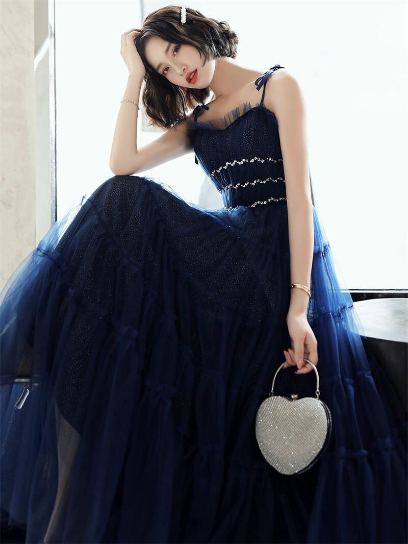 ウェディングドレス ウエディングドレス カラードレス ロングドレス 演奏会 発表会 カクテルドレス ブルー 青 キャミソール イブニングドレス 大人 パーティードレス おしゃれ ファッション 結婚式 二次会 披露宴 コンサート 花嫁 前撮り 後撮り ブライダル フォーマル