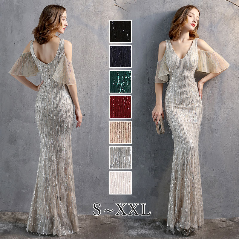 ウェディングドレス ウエディングドレス カラードレス マーメイドドレス マーメイドラインドレス パーティードレス イブニングドレス スパンコール カクテルドレス ファスナー フォーマル ゲストドレス セクシー 大きいサイズ 演奏会 発表会 結婚式 二次会 披露宴 コンサート