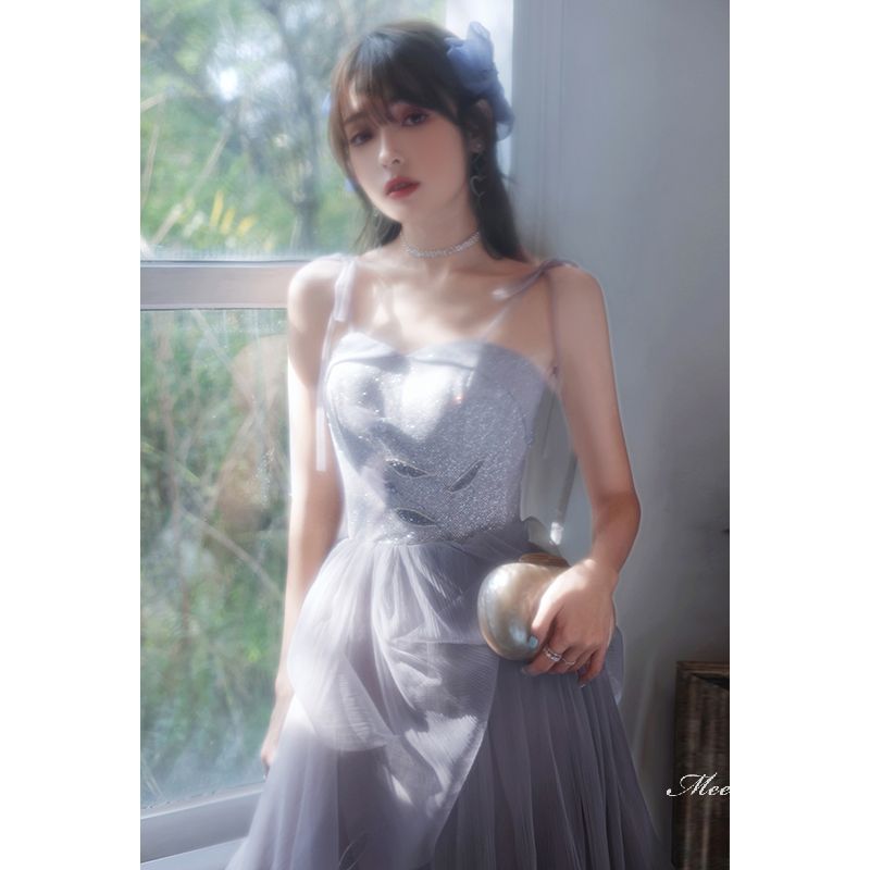ウェディングドレス ウエディングドレス カラードレス カクテルドレス ロングドレス パーティードレス 発表会ドレス 演奏会 ステージドレス イブニングドレス 大人 グレー キャミソール コンクール 成人式 結婚式 二次会 披露宴 コンサート 花嫁 前撮り 後撮り