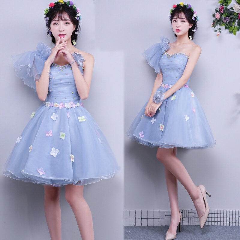 ウエディングドレス ウェディングドレス ブライズメイド服 ミニドレス 結婚式 披露宴 発表会ドレス パーティードレス エレガント 演奏会 女子会 ワンピース お花嫁ドレス 可愛い ワンショルダー 二次会 前撮り 後撮り フォトウェディング wedding dress 海外挙式