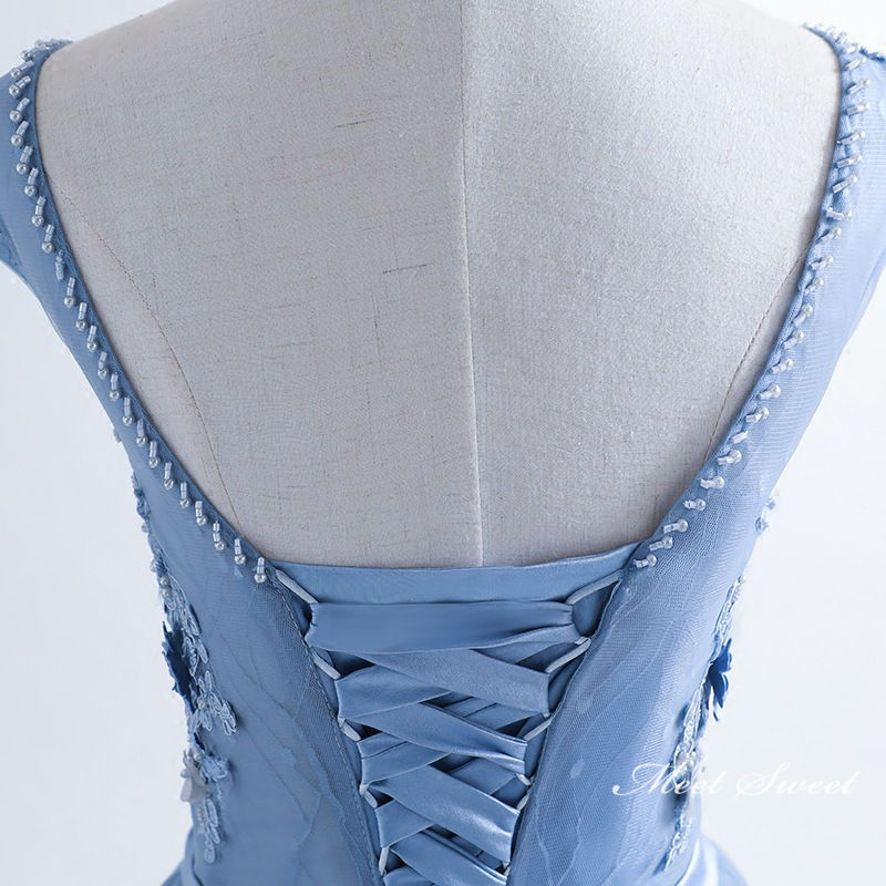 ウェディングドレス Aラインドレス カラードレス 安い カクテルドレス 演奏会 結婚式 イブニングドレス 二次会ドレス フォーマルドレス 発表会 ウエディングドレス ブルー 音楽会 パーティードレス 披露宴 コンサート 花嫁 前撮り 後撮り ブライダル wedding dress