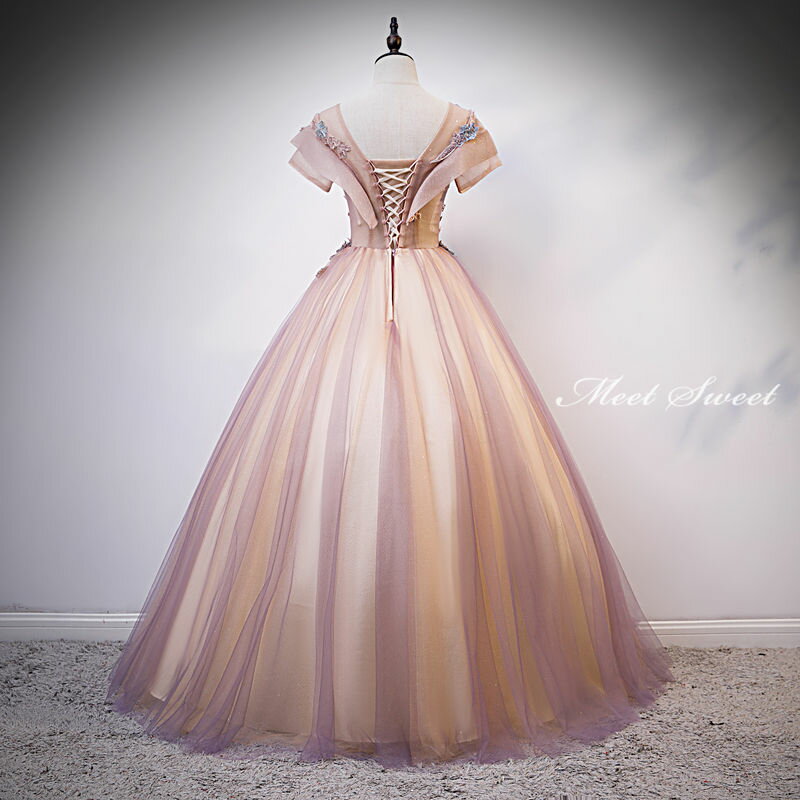 ウェディングドレス カラードレス ロングドレス 半袖 結婚式 花嫁 演奏会 ウエディングドレス 披露宴 パーティードレス イブニングドレス 二次会ドレス 発表会 舞台ドレス ステージ衣装 刺繍 コンサート カクテルドレス 前撮り 後撮り ブライダル 袖あり フォーマル