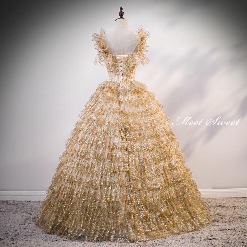 ウェディングドレス ウエディングドレス カラードレス 演奏会 ゴールド ロングドレス コンサート パーティードレス コンサート 上品 二次会ドレス プリンセスラインドレス 結婚式 ステージ衣装 ゴージャス 声楽 発表会 イブニングドレス 披露宴 花嫁 カクテルドレス