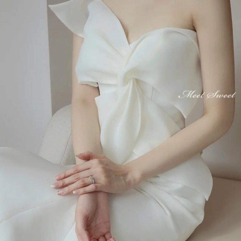 ウェディングドレス ウエディングドレス 二次会ドレス ビスチェ ベアトップ 袖なし ノースリーブ リボン 結婚式 ウェディングドレス 花嫁 ロングドレス マーメイドドレス マーメイドラインドレス 可愛い スレンダードレス 前撮り 披露宴 ブライダル エレガント 海外挙式