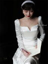 ウェディングドレス 長袖 袖あり ロングスリーブ 結婚式 ウエディングドレス 二次会ドレス スレンダーラインドレス 花嫁ドレス パーティードレス 演奏会 ブライダルドレス 披露宴 新婦 ロングドレス 韓国風 前撮り エレガント 海外挙式 セミオーダー おしゃれ フォト婚