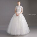 ウェディングドレス ウエディングドレス 二次会ドレス 白 オフホワイト 結婚式 プリンセスラインドレス ロングドレス 花嫁ドレス ブライダルドレス パーティードレス 海外挙式 演奏会 披露宴 立ち襟 スタンドカラー チャイナ風 レース 前撮り エレガント セミオーダー