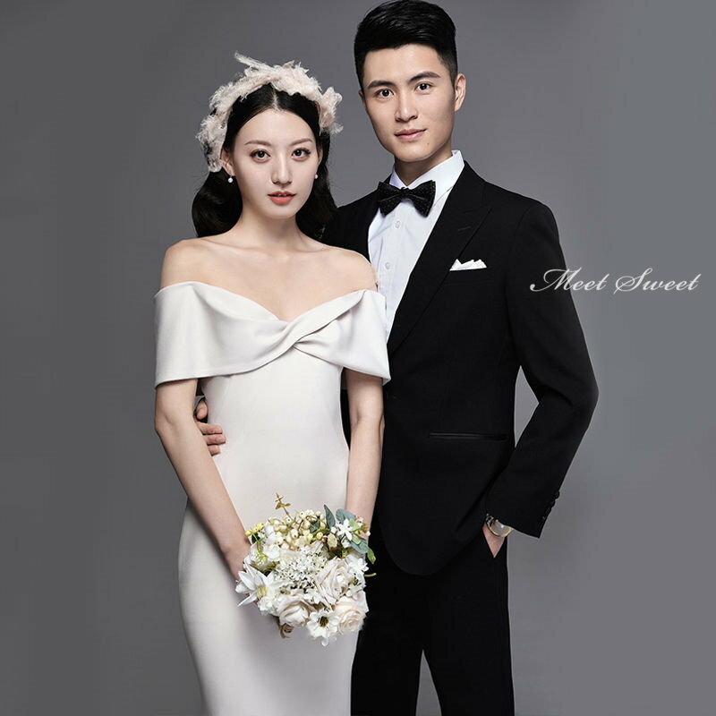 ウェディングドレス ロング丈 ロングドレス 結婚式 フォトウェディング ウエディングドレス 二次会ドレス 花嫁ドレス 前撮り エレガント マーメイドラインドレス マーメイドドレス セクシー 写真撮影 後撮り 白 披露宴 ブライダルドレス 海外挙式 セミオーダー おしゃれ