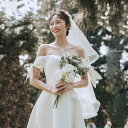 ウェディングドレス 新婦 ロングドレス Aラインドレス オフショルダー 結婚式 ウエディングドレス 二次会ドレス 花嫁 前撮り サテン リゾートドレス フォトウェディング 披露宴 ブライダルドレス エレガント 海外挙式 セミオーダー おしゃれ フォト婚 wedding dress