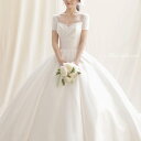 ウェディングドレス ロング丈 ロングドレス 結婚式 トレーン オフホワイト ウエディングドレス 二次会ドレス 花嫁ドレス 前撮り エレガント サテン プリンセスラインドレス ブライダルドレス 上品 披露宴 海外挙式 セミオーダー ボリューム クラシカル 王道 正統派 上品