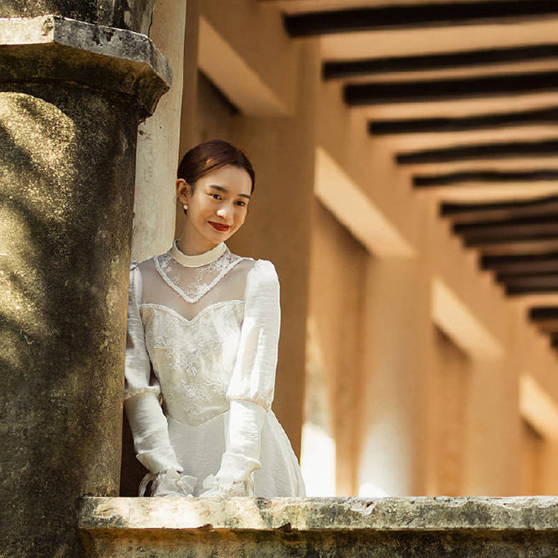 ウェディングドレス ウエディングドレス 二次会ドレス 前撮り 海外挙式 花嫁ドレス フォト リゾートドレス 結婚式 ブライダルドレス パーティードレス 長袖 ロングスリーブ ワンピース 後撮り 軽い サテン 大人可愛い 披露宴 エレガント セミオーダー おしゃれ フォト婚