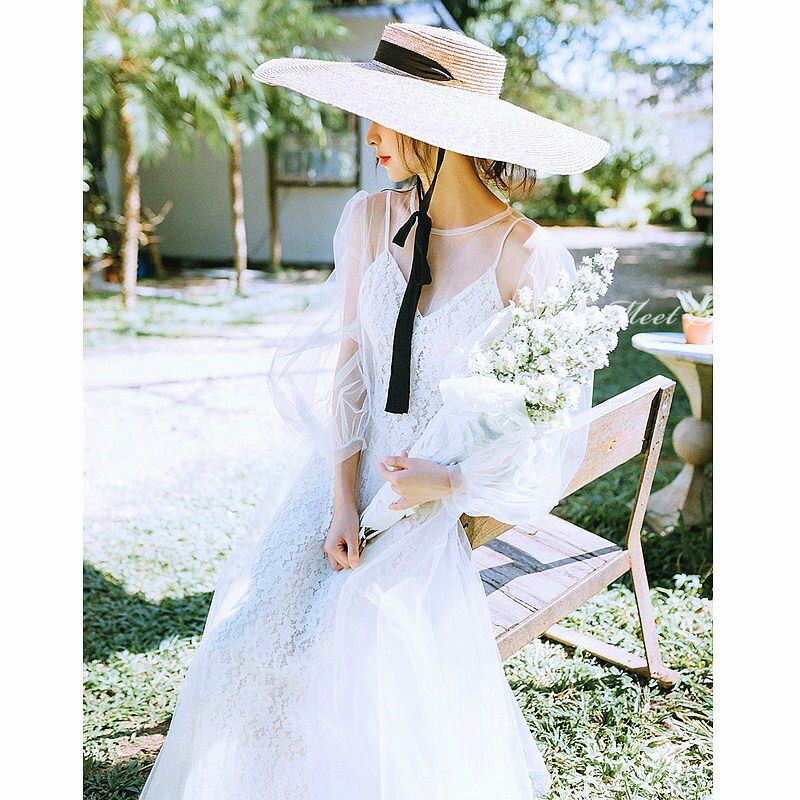 ウェディングドレス ウエディングドレス 二次会ドレス リゾートドレス 結婚式 ブライダルドレス 長袖 ロングスリーブ 前撮り 海外挙式 花嫁ドレス パーティードレス ワンピース ガーデンウェディング 後撮り チュール 披露宴 エレガント セミオーダー おしゃれ フォト婚
