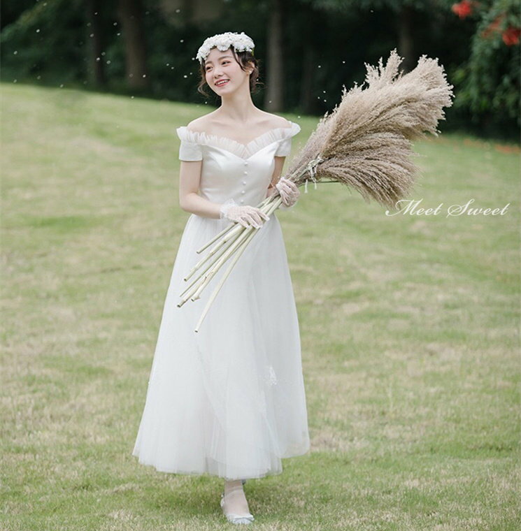 ウェディングドレス ウエディングドレス 二次会ドレス ファスナー/編み上げ リゾートドレス 結婚式 ブライダルドレス 前撮り 花嫁 フォト パーティードレス ワンピース ガーデンウェディング 披露宴 エレガント 海外挙式 セミオーダー おしゃれ フォト婚 wedding dress