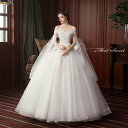 ウェディングドレス 花嫁ドレス 二次会ドレス ウエディングドレス 結婚式 ロング丈 ロングドレス プリンセスラインドレス オフショルダー 海外挙式 トレーン 披露宴 ブライダルドレス 編み上げ 前撮り エレガント セミオーダー ボリューム クラシカル 王道 正統派 上品