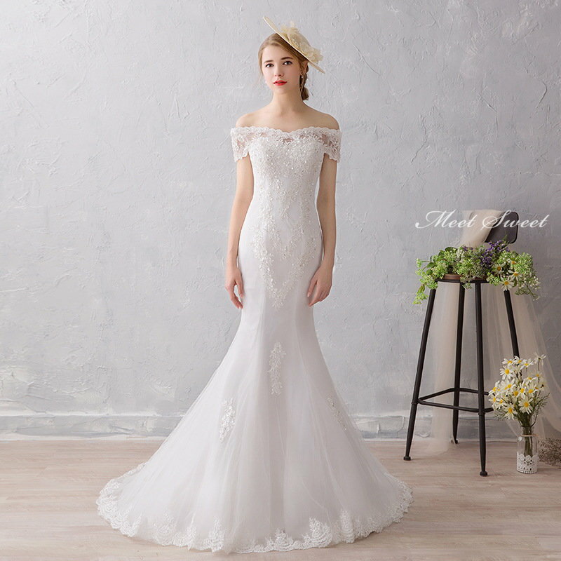 ウェディングドレス 花嫁 二次会ドレス ウエディングドレス 結婚式 新婦 ロングドレス マーメイドラインドレス マーメイドドレス セクシー オフショルダー 海外挙式 披露宴 ブライダルドレス 編み上げ 上品 前撮り エレガント セミオーダー おしゃれ フォト婚 wedding dress