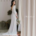 ウェディングドレス 二次会ドレス 結婚式 長袖 袖あり ロングスリーブ Vネック サテン 秋冬 ブライダルドレス 新婦 ロングドレス 前撮り 海外挙式 花嫁 リゾート 記念撮影 ウエディングドレス トレーンドレス 披露宴 エレガント セミオーダー おしゃれ wedding dress