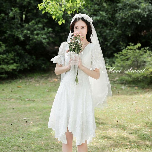 ウェディングドレス 二次会 結婚式 ミニドレス 軽い 前撮り 花嫁 リゾートウェディング 半袖 なつ 記念撮影 ウエディングドレス 白 ホワイトワンピース 可愛い ウェディングドレス 二次会 結婚式 ミニドレス 軽い 前撮り 花嫁 リゾートウェディング 半袖 なつ 記念撮影 ウエディングドレス 白 ホワイトワンピース 可愛い