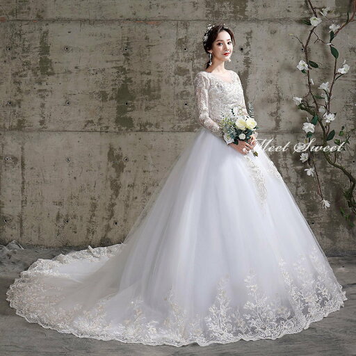 ウェディングドレス 二次会ドレス 結婚式 披露宴 ブライダルドレス ロング丈 ロングドレス 長袖 ロングスリーブ レース 花嫁ドレス ウエディングドレス プリンセスラインドレス 編み上げ ホワイト トレーン選択 前撮り エレガント 海外挙式 セミオーダー クラシカル ウェディングドレス 二次会ドレス 結婚式 披露宴 ブライダルドレス ロング丈 ロングドレス 長袖 ロングスリーブ レース 花嫁ドレス ウエディングドレス プリンセスラインドレス 編み上げ ホワイト トレーン選択 前撮り エレガント 海外挙式 セミオーダー クラシカル