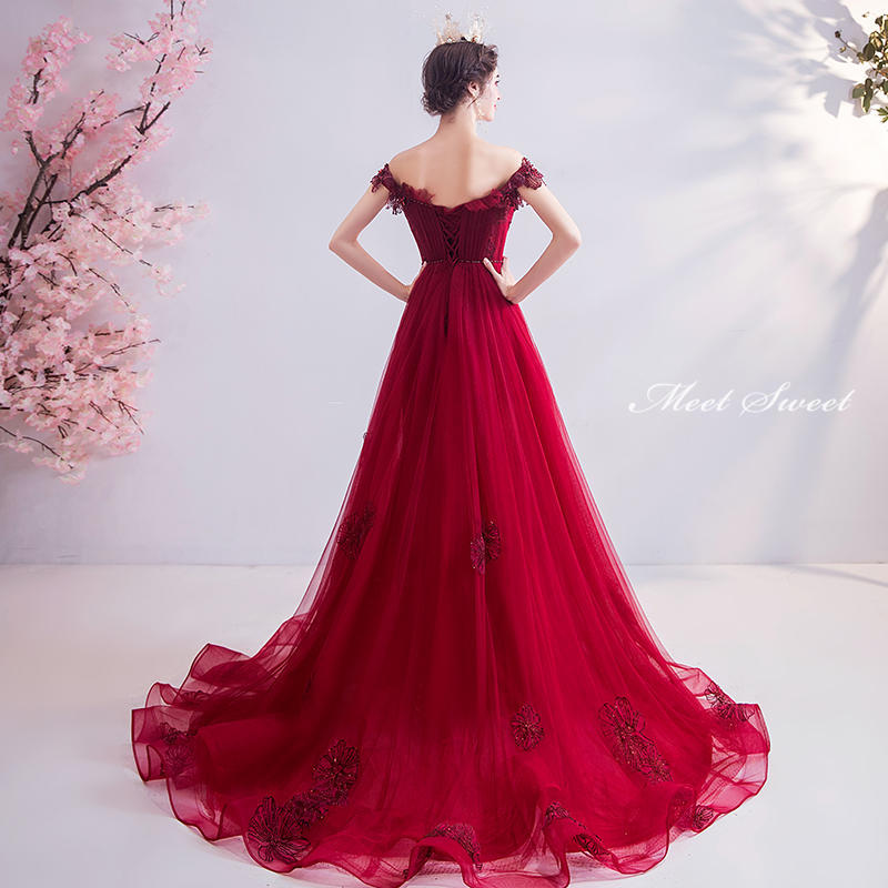 カラードレス 演奏会用ドレス ウェディング ロングドレス 演奏会 発表会 コンサート 舞台衣装 大きいサイズ 赤 ステージ衣装 パーティドレス 体型カバー