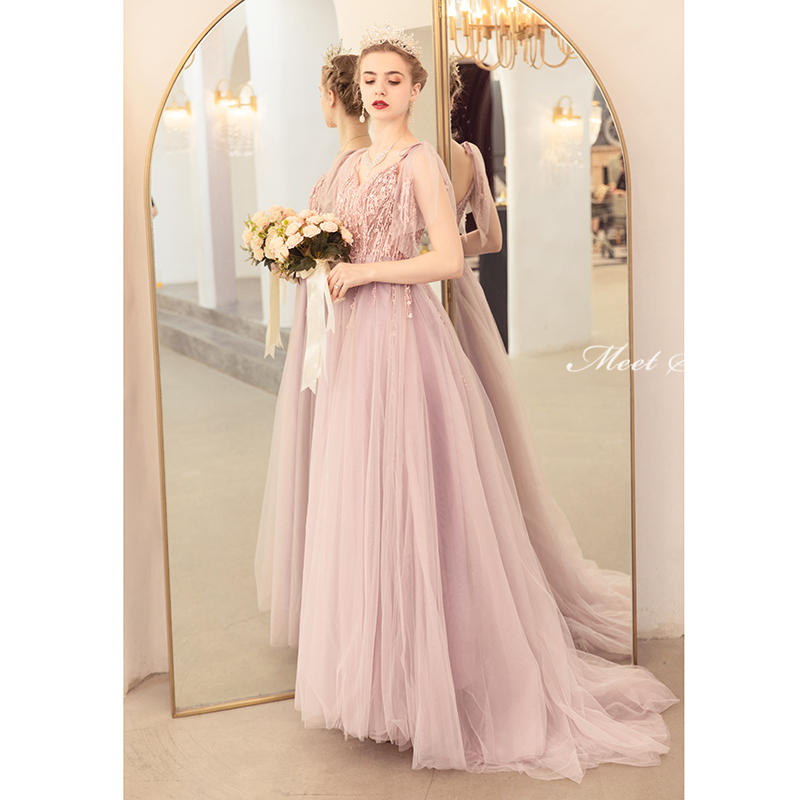 ウェディングドレス ウエディングドレス パーティードレス 結婚式 フォーマル 二次会ドレス 花嫁 発表会ドレス ロングドレス 演奏会 カラードレス ピンク aラインドレス コンサート 大きいサイズ イブニングドレス 披露宴 カクテルドレス 前撮り 後撮り