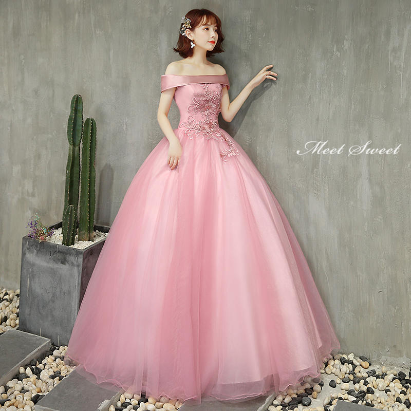 ウエディングドレス ウェディングドレス ロングドレス 二次会 披露宴 結婚式 演奏会 発表会ドレス コンサート オフショルダー ステージ 舞台ドレス 可愛いドレス ピンク 花 ステージ衣装 前撮り 後撮り 花嫁 フォトウェディング wedding dress 海外挙式 小さいサイズ