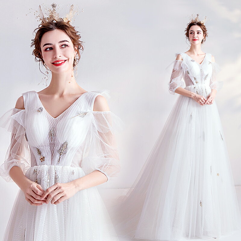 ウエディングドレス ウェディングドレス オフホワイト レース 結婚式 花嫁 ロングドレス ブライダル 二次会ドレス パーティードレス 披露宴 プリンセスドレス プリンセスラインドレス オフショルダー 大きいサイズ 前撮り 後撮り フォトウェディング wedding dress